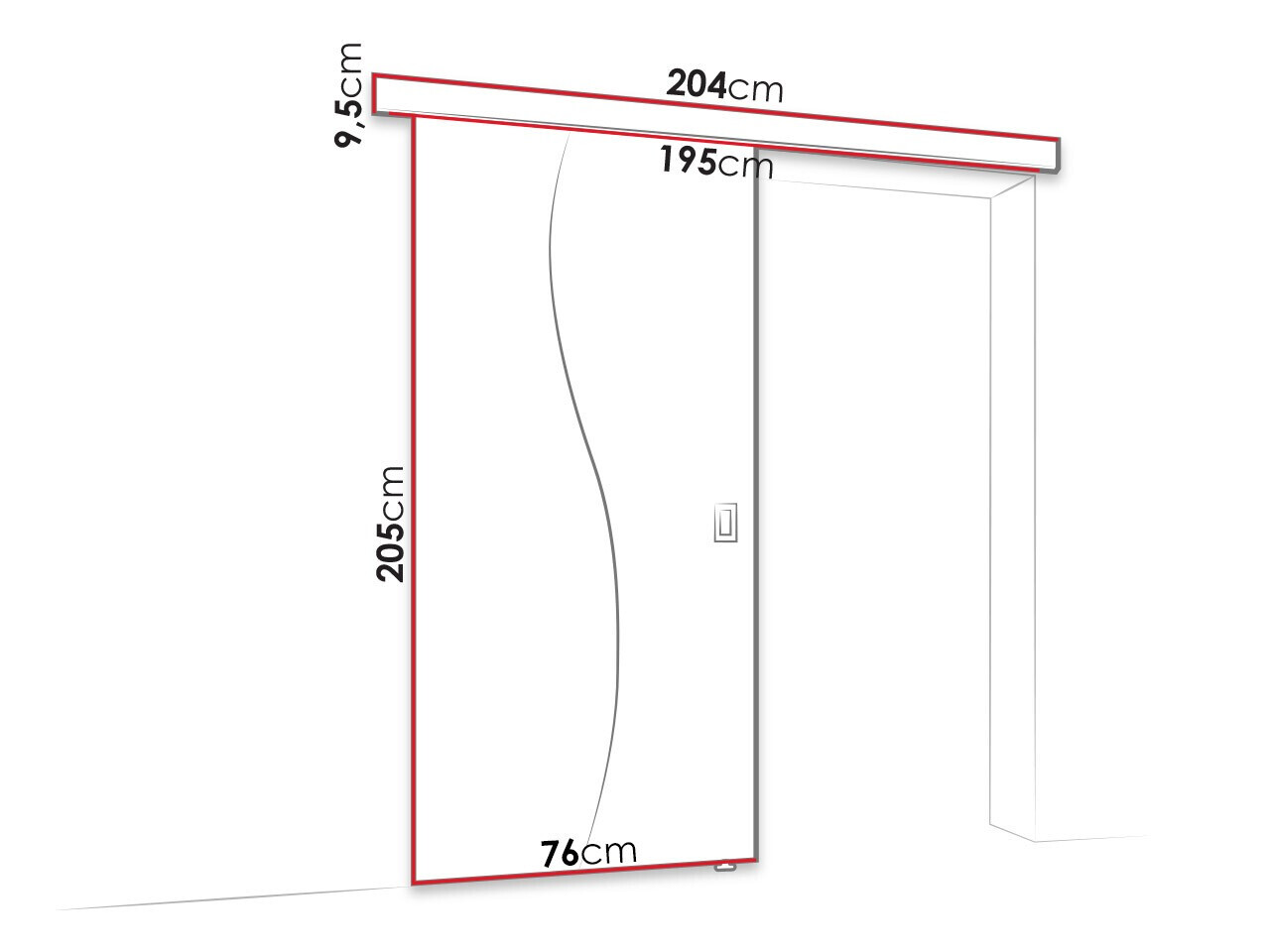 Porta de correr Dover 213 (Branco)