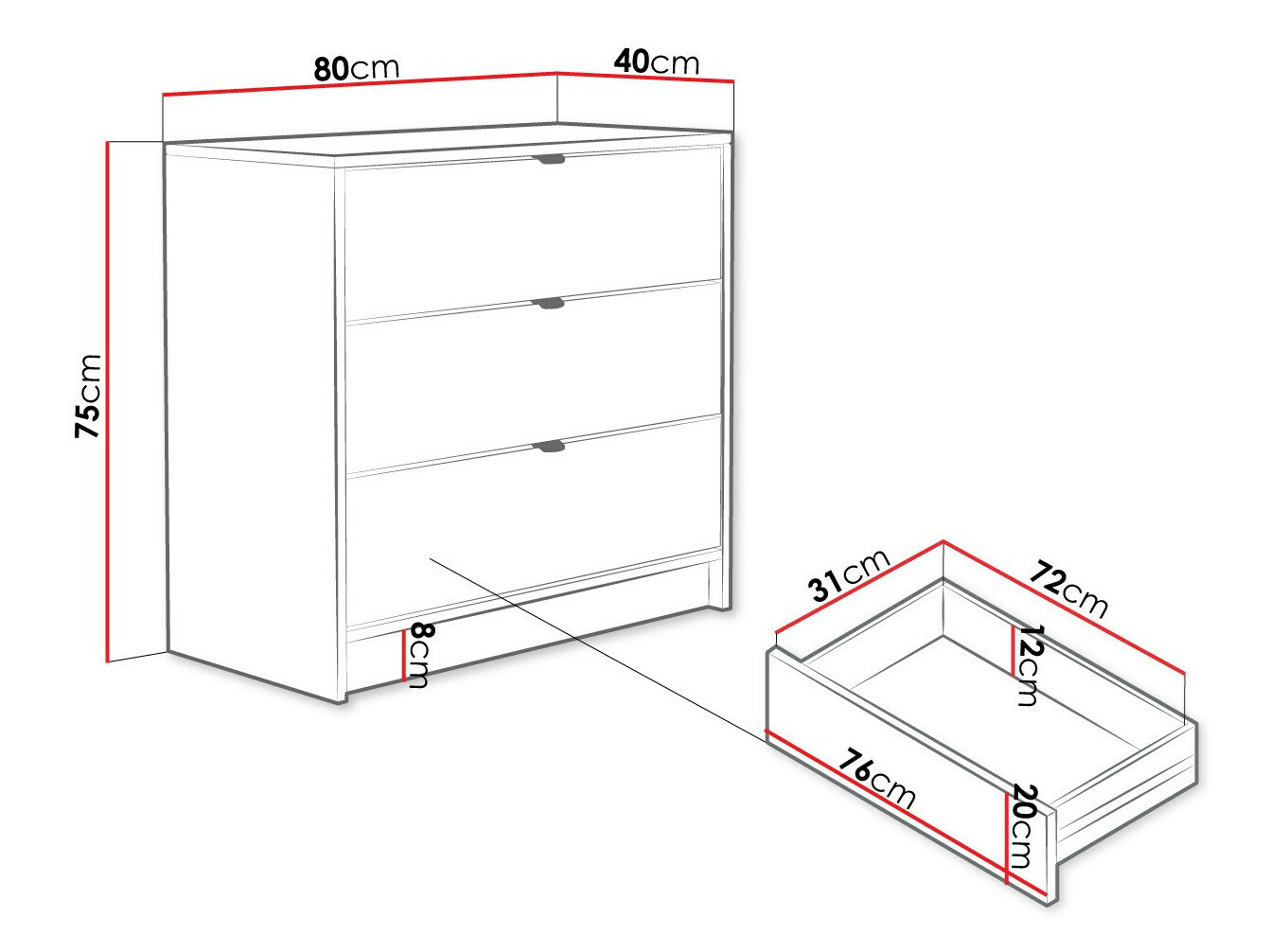 Cómoda Comfivo Larmire 102 (Branco)