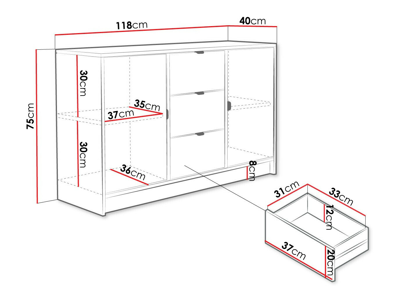 Cómoda Comfivo Papilio (Preto)