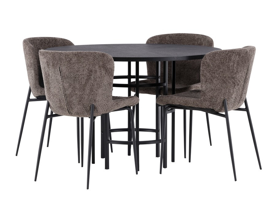 Conjunto para refeições Dallas 4143 (Castanho + Preto)