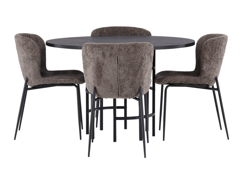 Conjunto para refeições Dallas 4143 (Castanho + Preto)