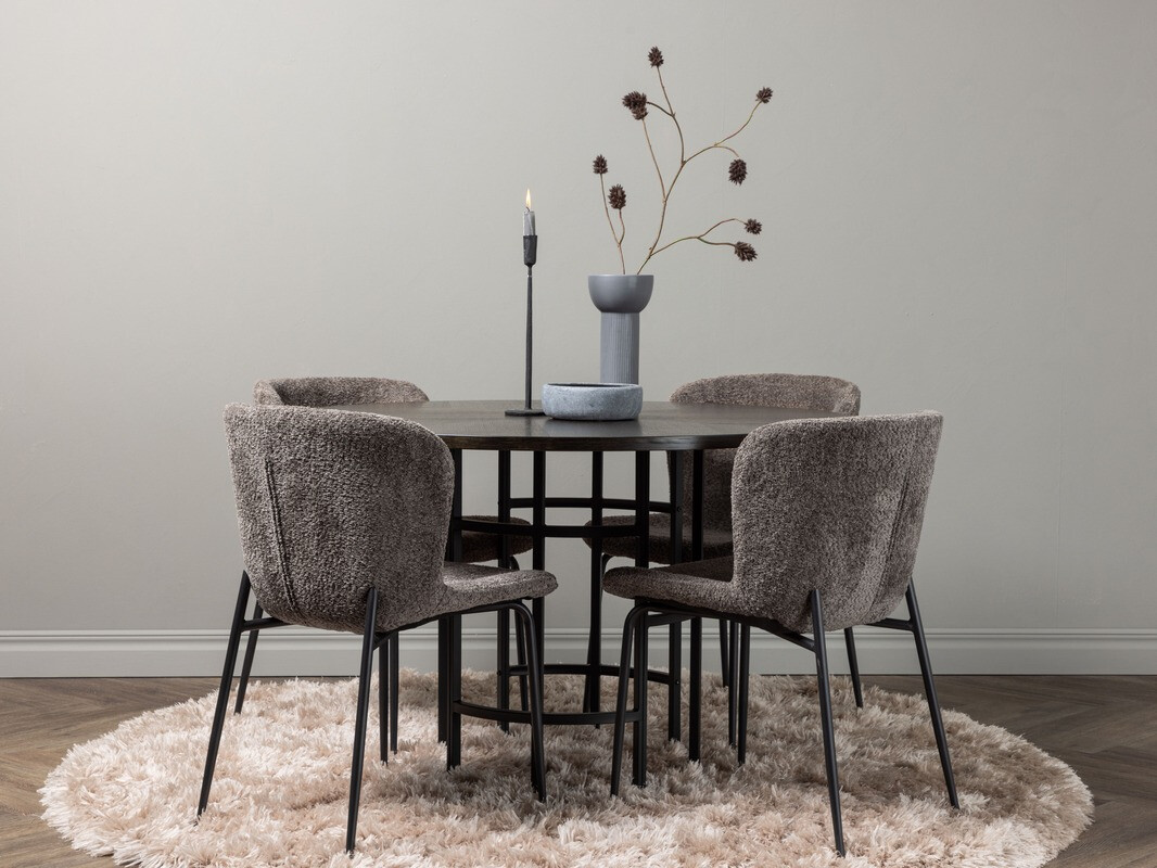 Conjunto para refeições Dallas 4143 (Castanho + Preto)