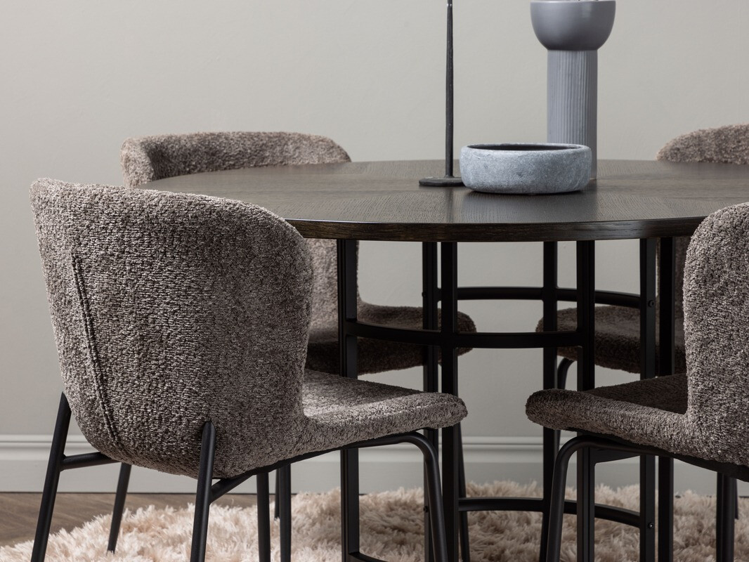 Conjunto para refeições Dallas 4143 (Castanho + Preto)