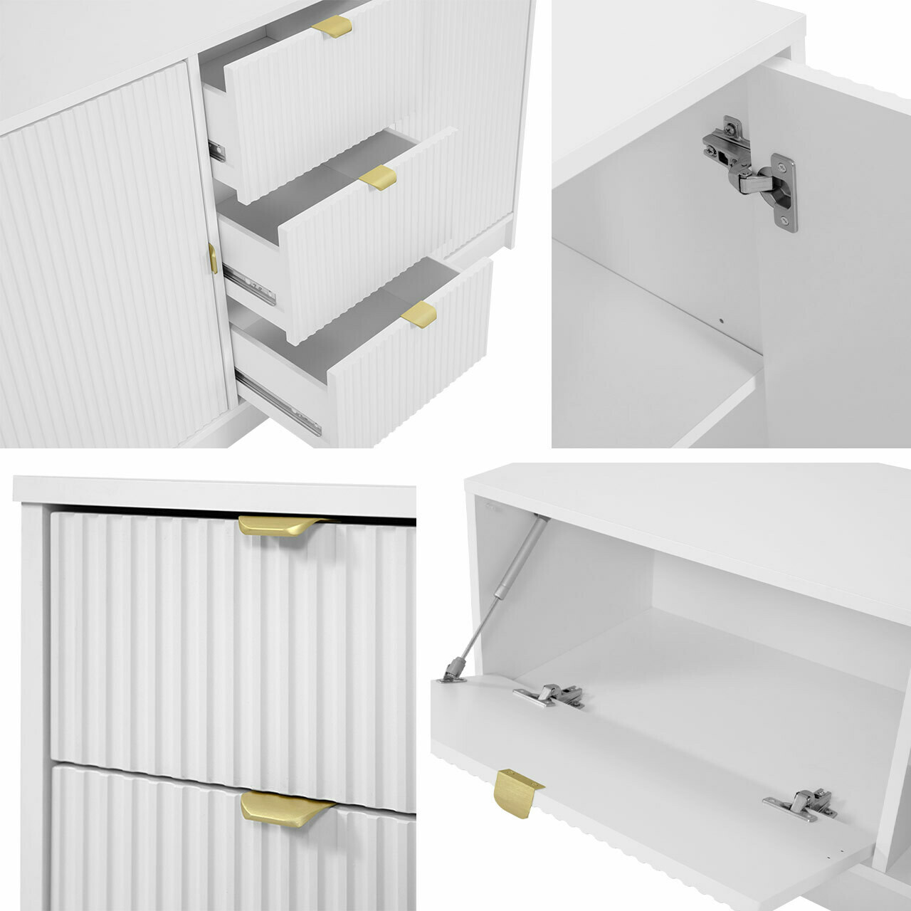 Conjunto para sala de estar Comfivo Larmire 108 (Branco)