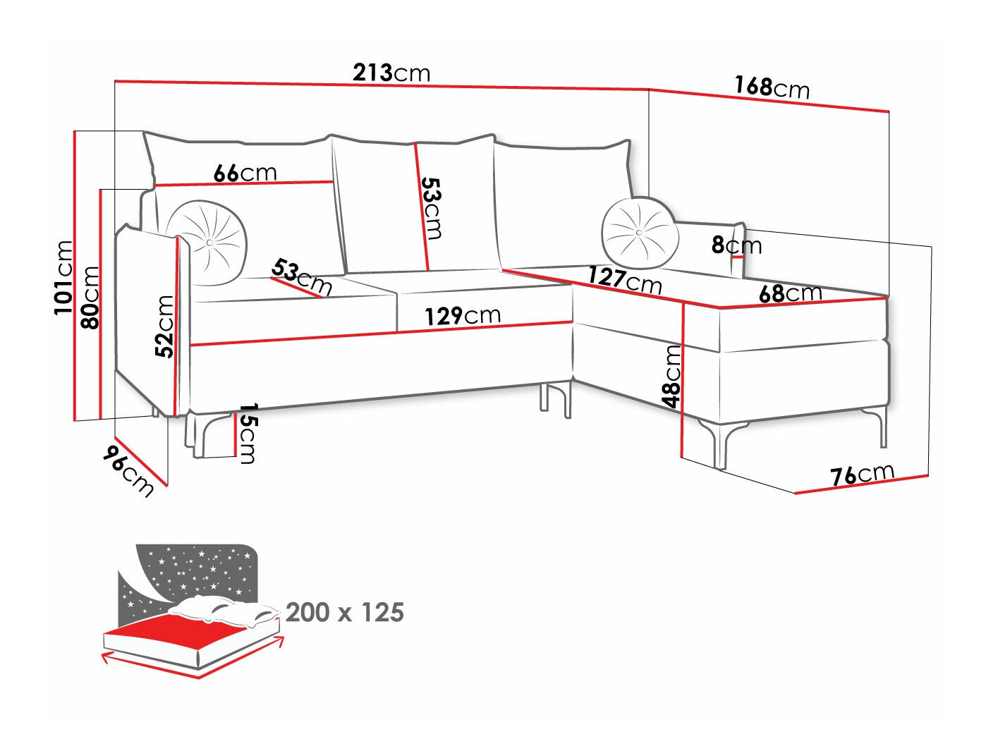 Sofá de canto Clovis 112 (Manila 33)