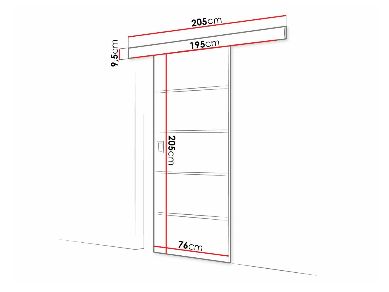 Porta de correr Dover 214 (Craft carvalho)