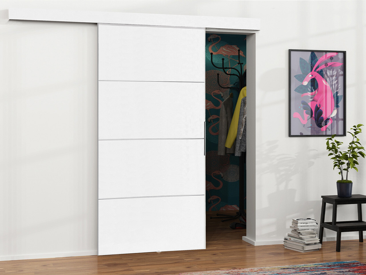 Porta de correr Dover 216 (Branco)