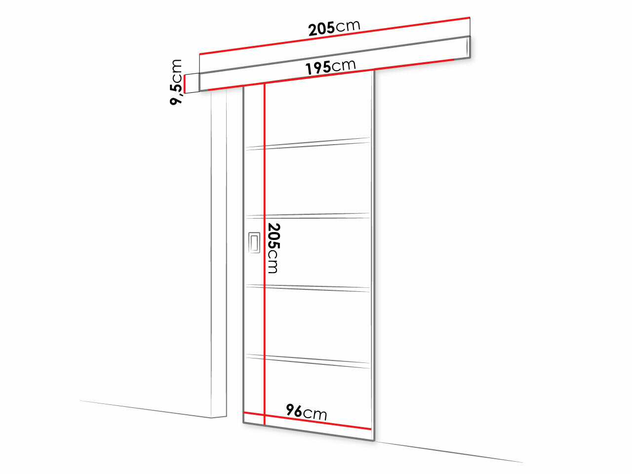 Porta de correr Dover 172 (Craft carvalho)