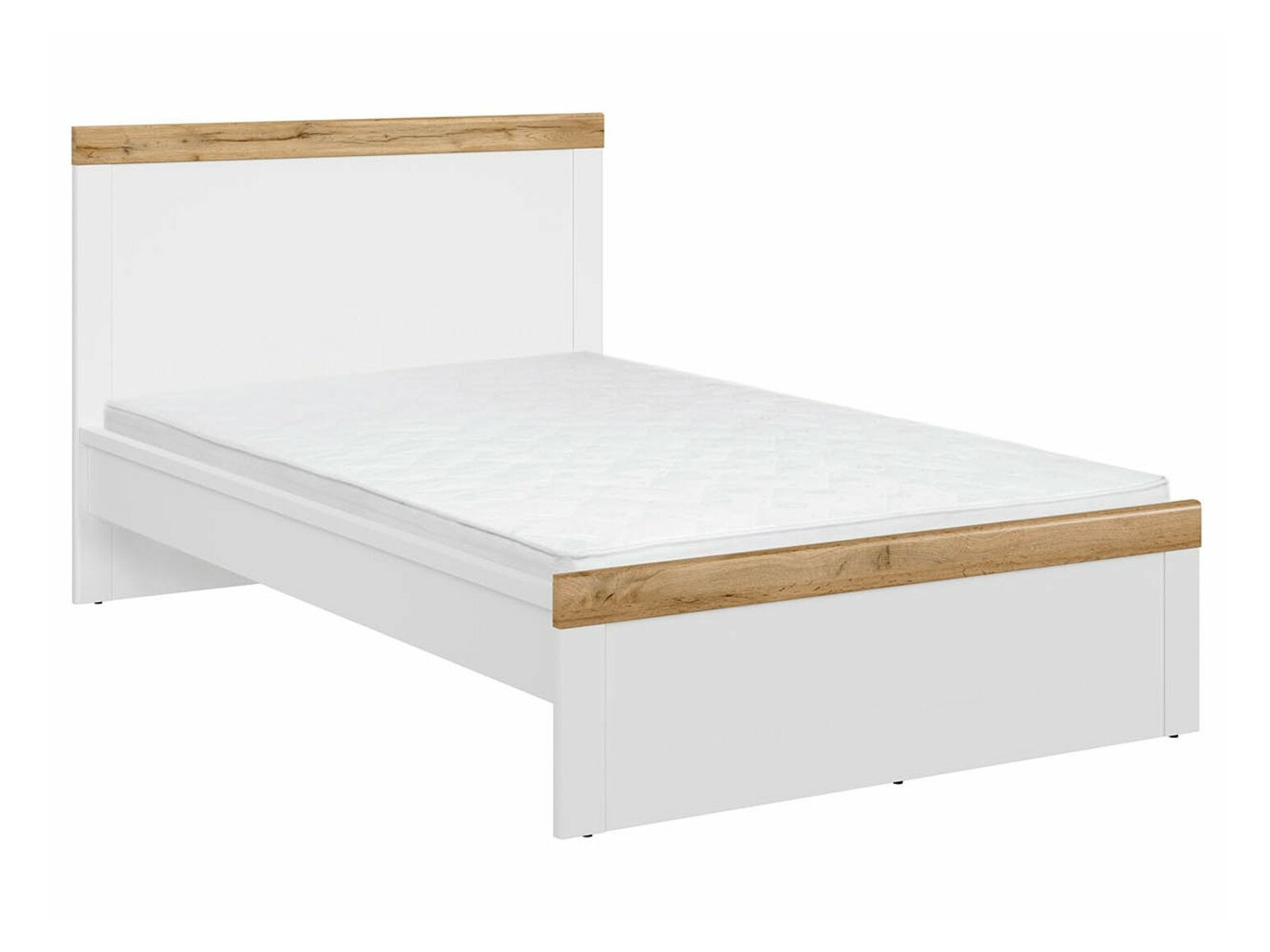 Cama Sonsoru 115 (Branco + Branco brilhante + Carvalho wotan)