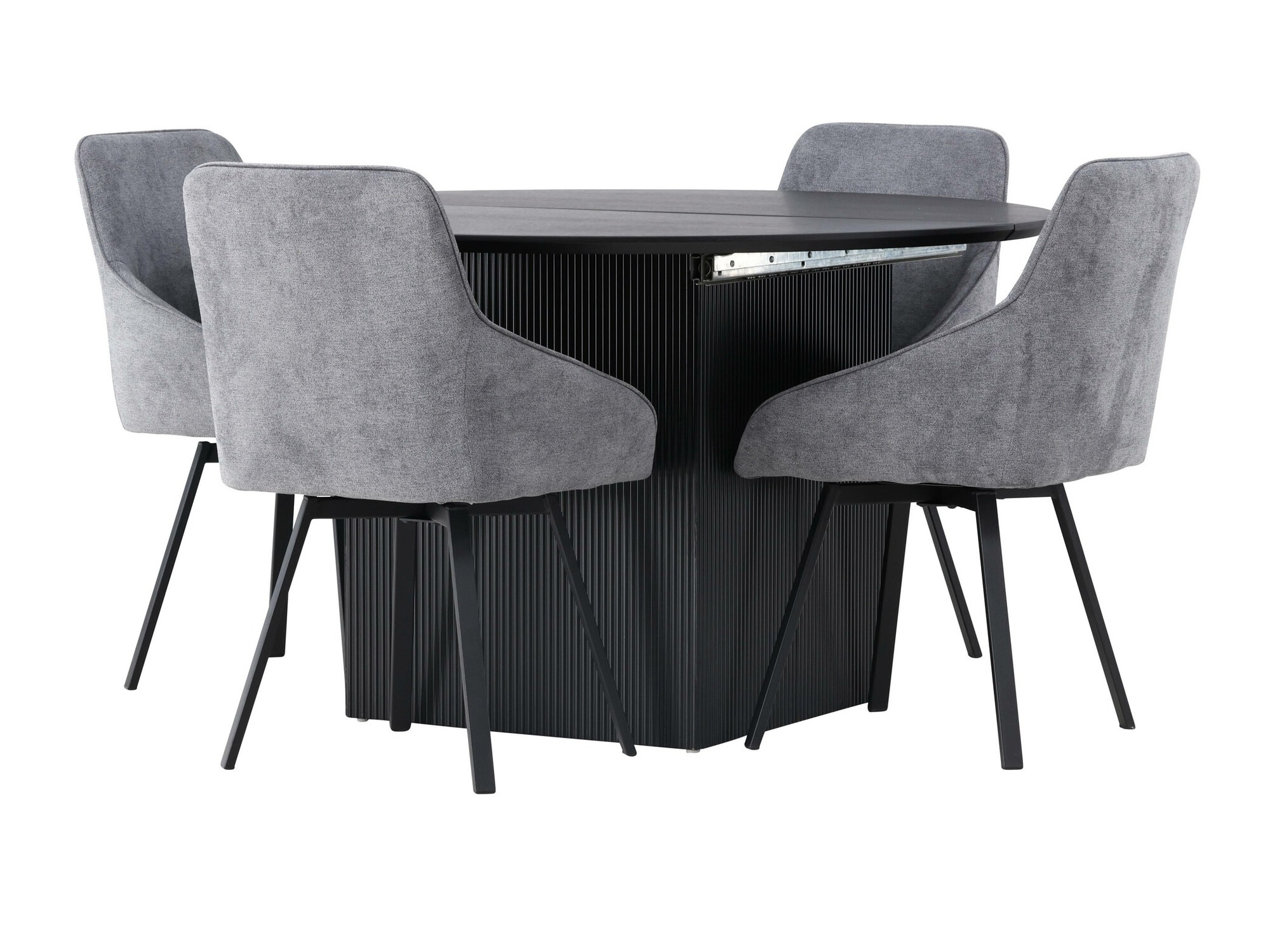 Conjunto para refeições Dallas 4335 (Preto + Cinzento escuro)