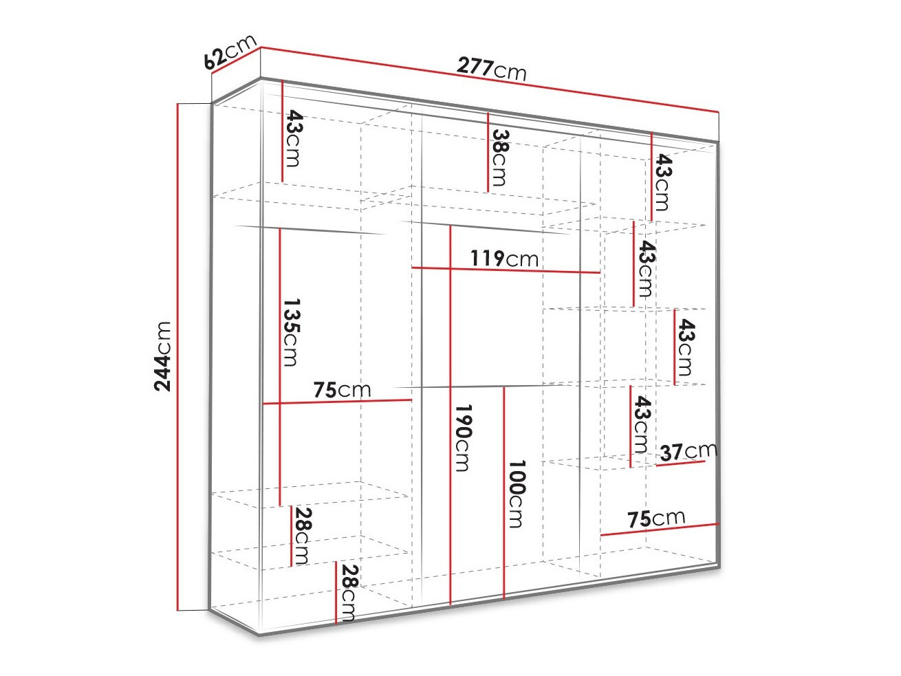 Roupeiro Murrieta 145 (Carvalho sonoma)