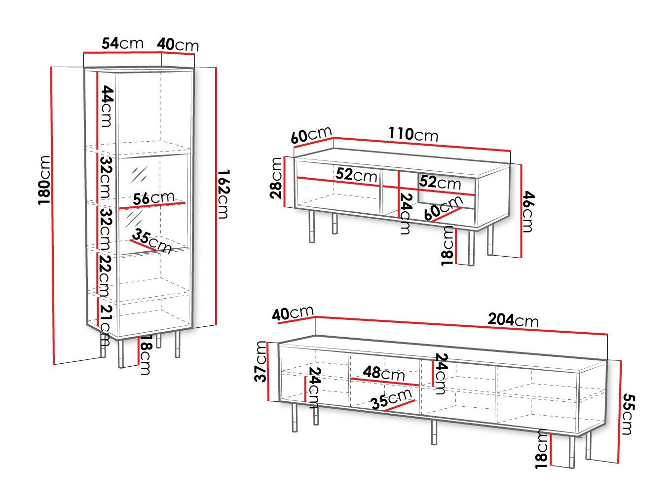 Conjunto para sala de estar Elmteo 107