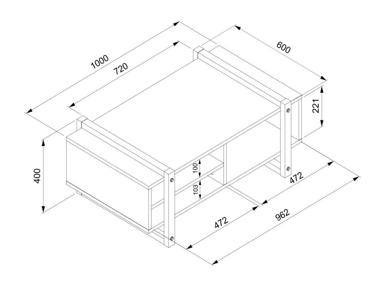 Mesa para revistas Findlay 193