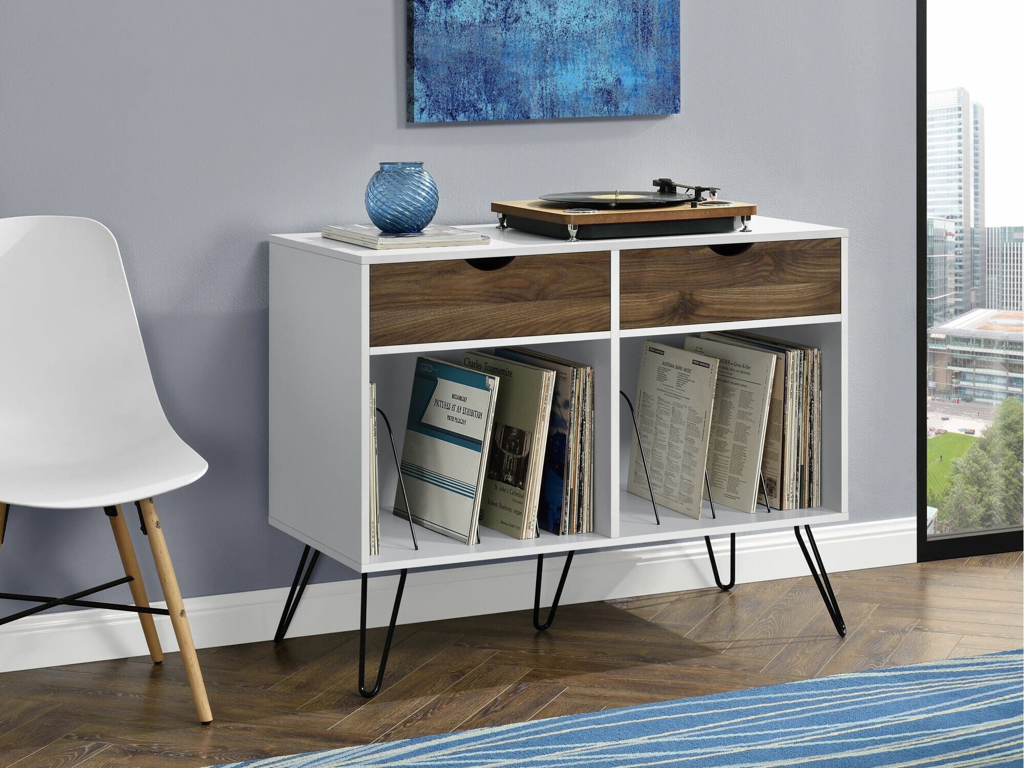 Estante Tulsa 671 (Branco + Carvalho)