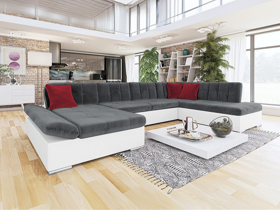 Sofá de canto Comfivo 150 (Soft 017 + Kronos 22 + Kronos 02)