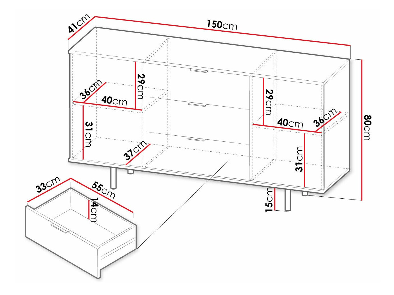 Cómoda Decus I (Caxemira)