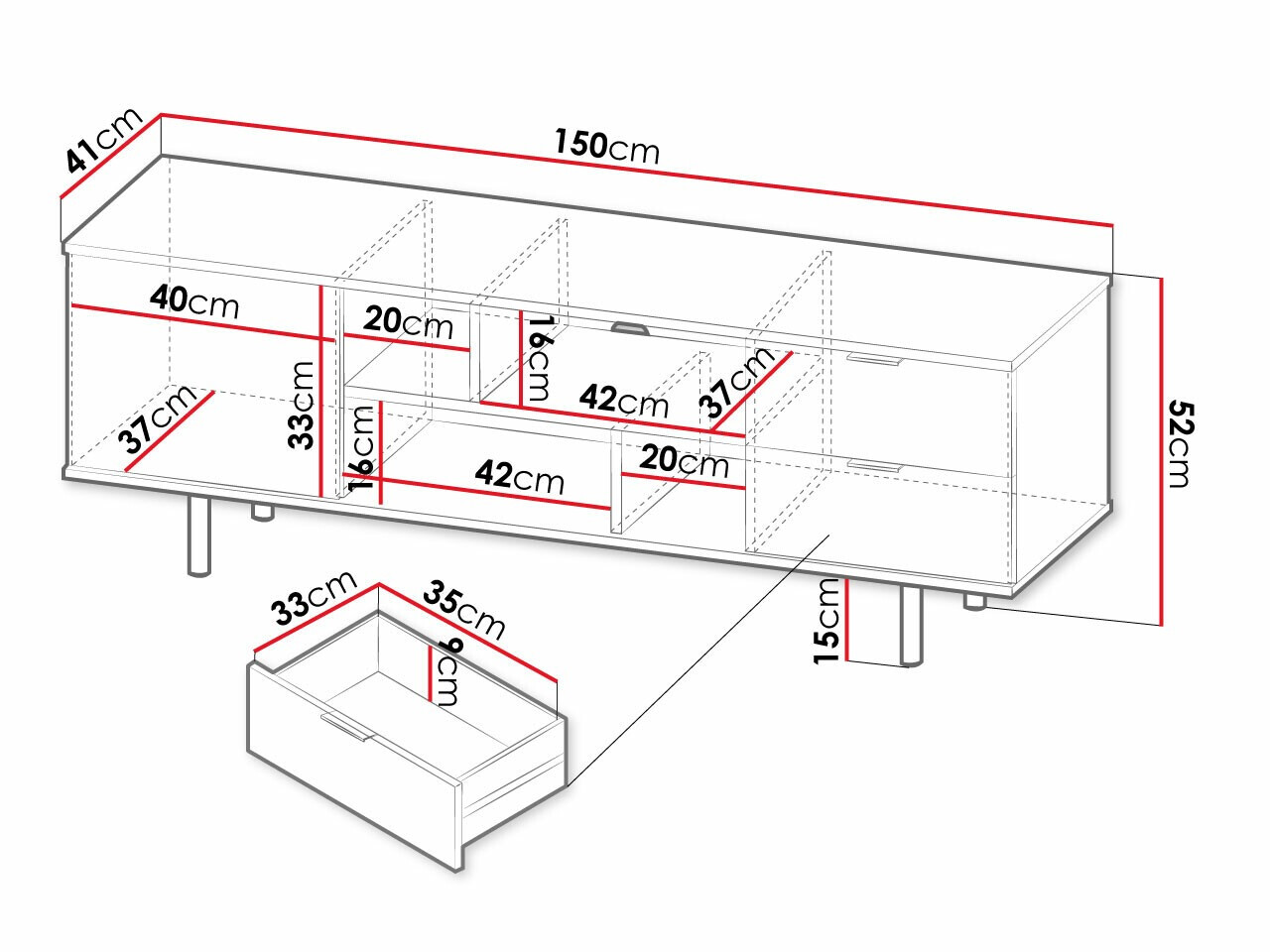 Móvel de TV Decus (Caxemira)