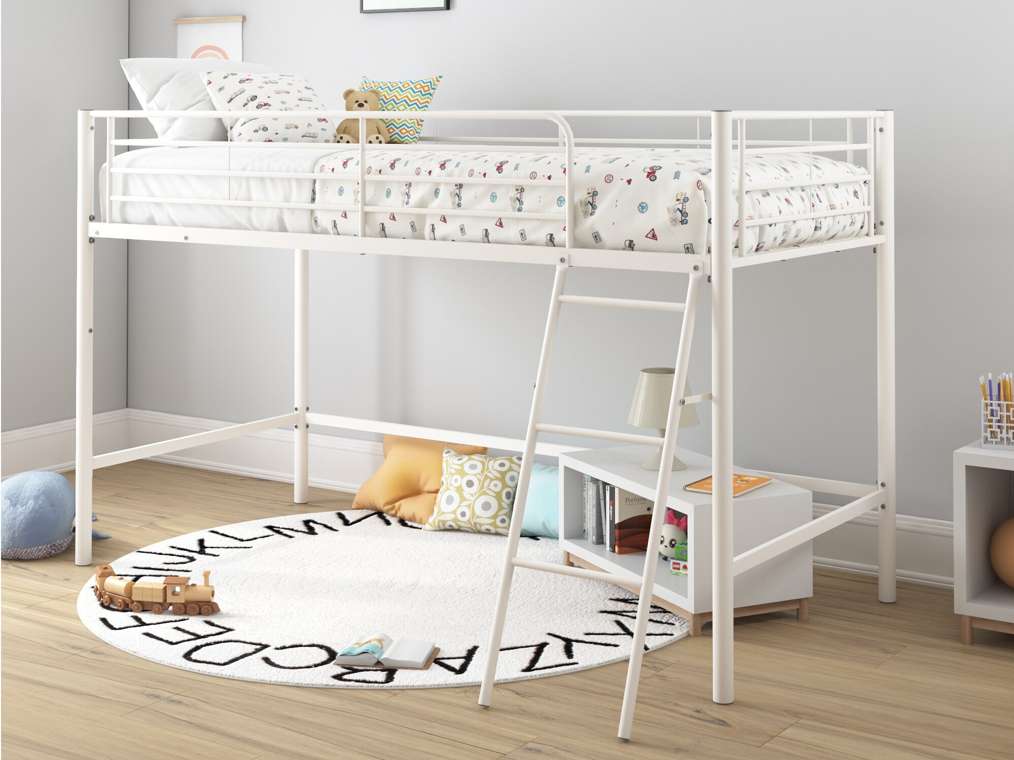 Cama alta Denton 1224 (Branco)