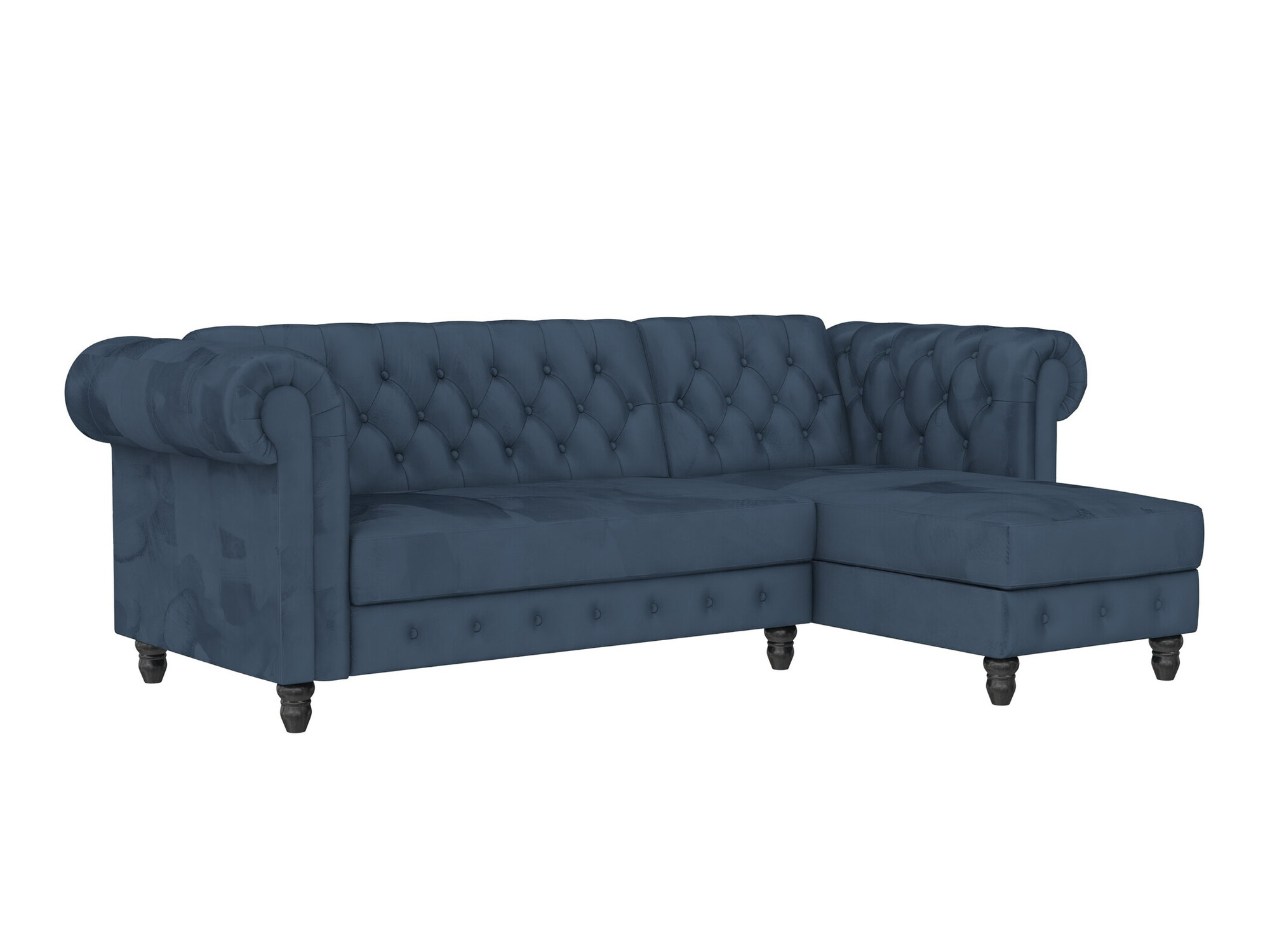 Chesterfield sofá de canto Tulsa 622 (Azul)