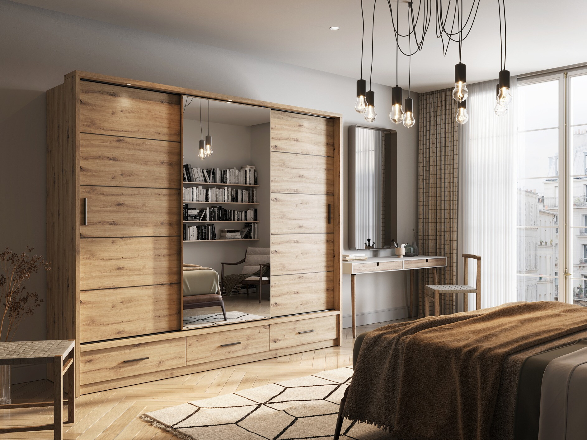 Roupeiro Fresno 100 (Carvalho Artisan)