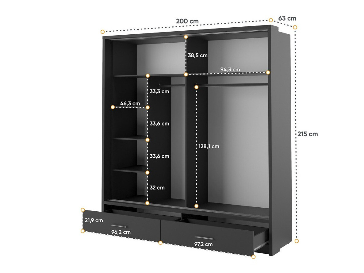 Roupeiro Fresno 104 (Preto)
