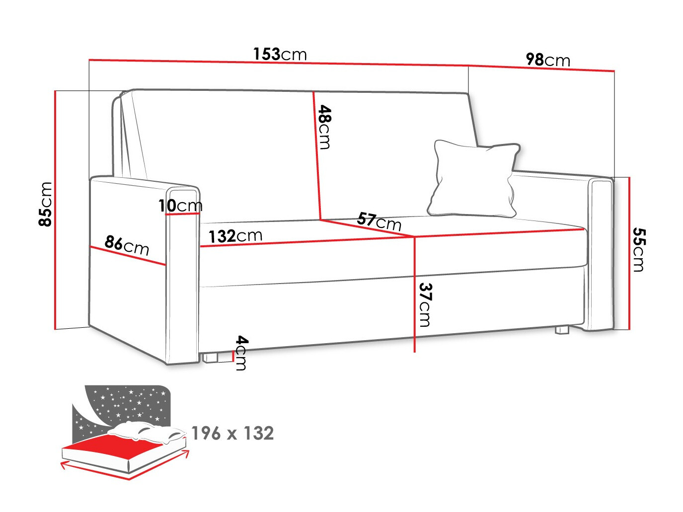 Sofá-cama Morel III (Poso 05)