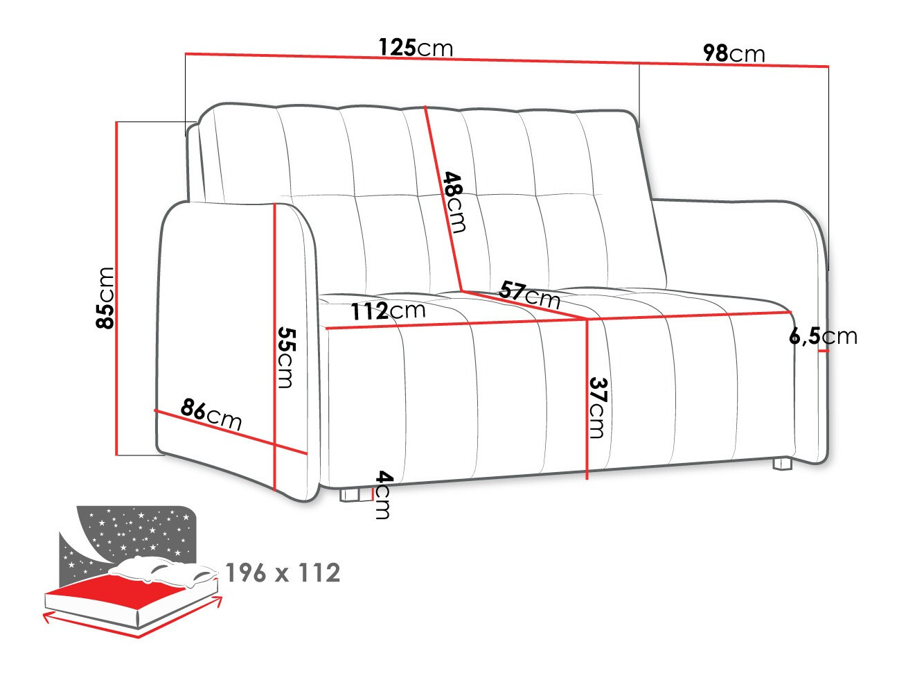 Sofá-cama Aquarin II (Country 3)