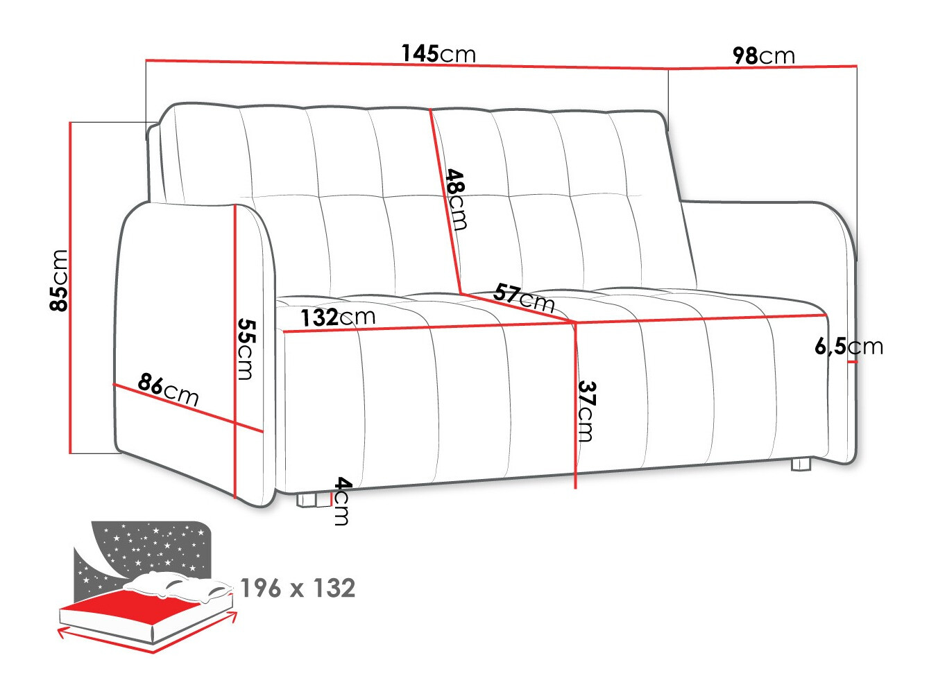 Sofá-cama Aquarin III (Country 8)