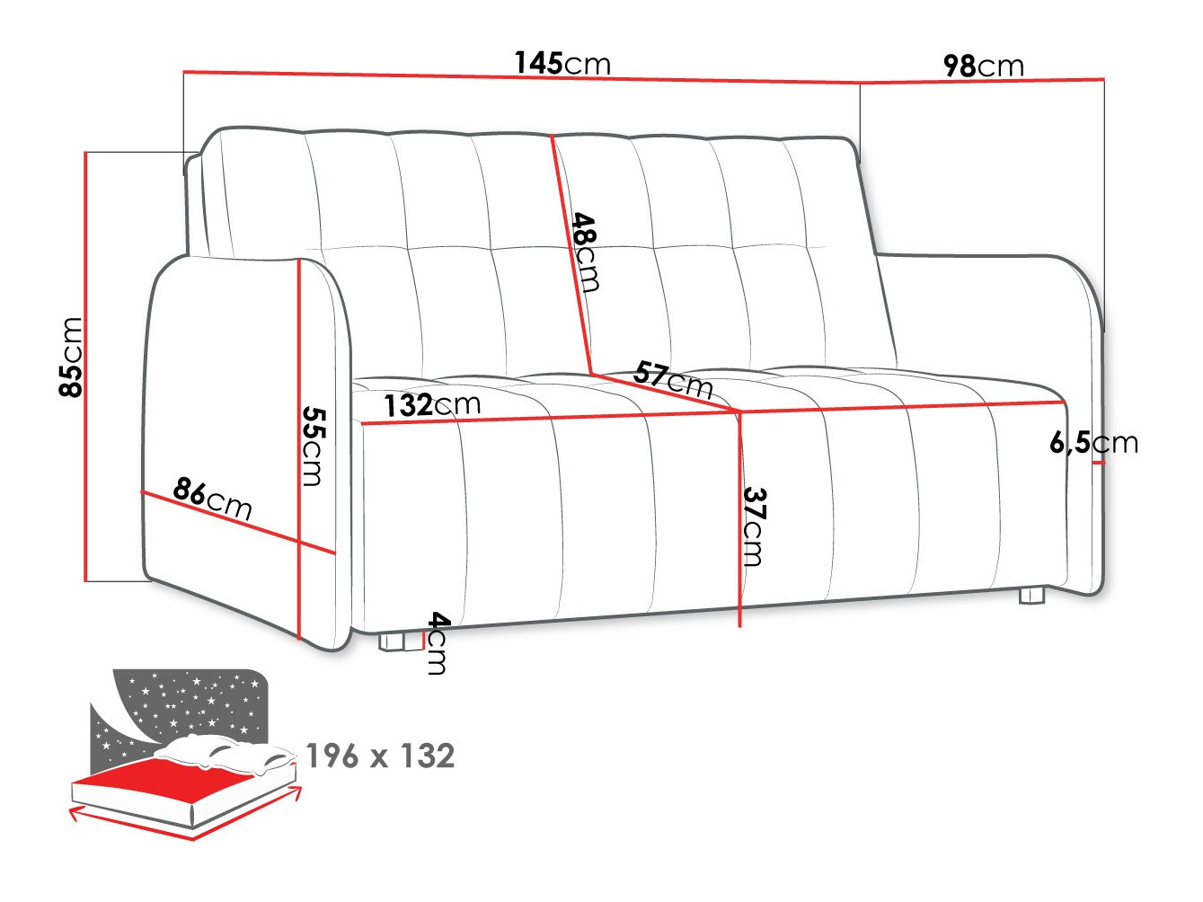 Sofá-cama Aquarin III (Paros 3)