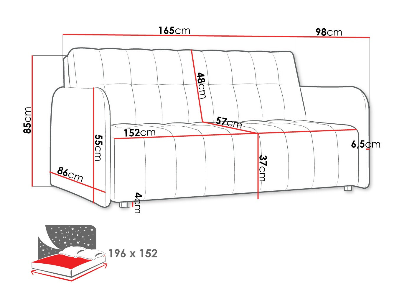 Sofá-cama Aquarin IV (Country 8)