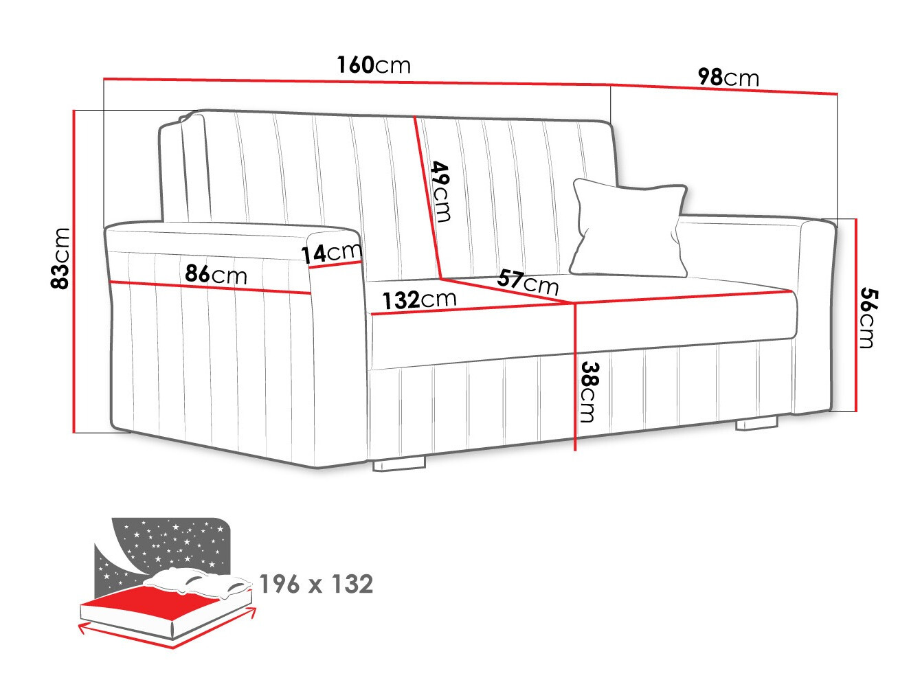 Sofá-cama Orinen III (Paros 6)