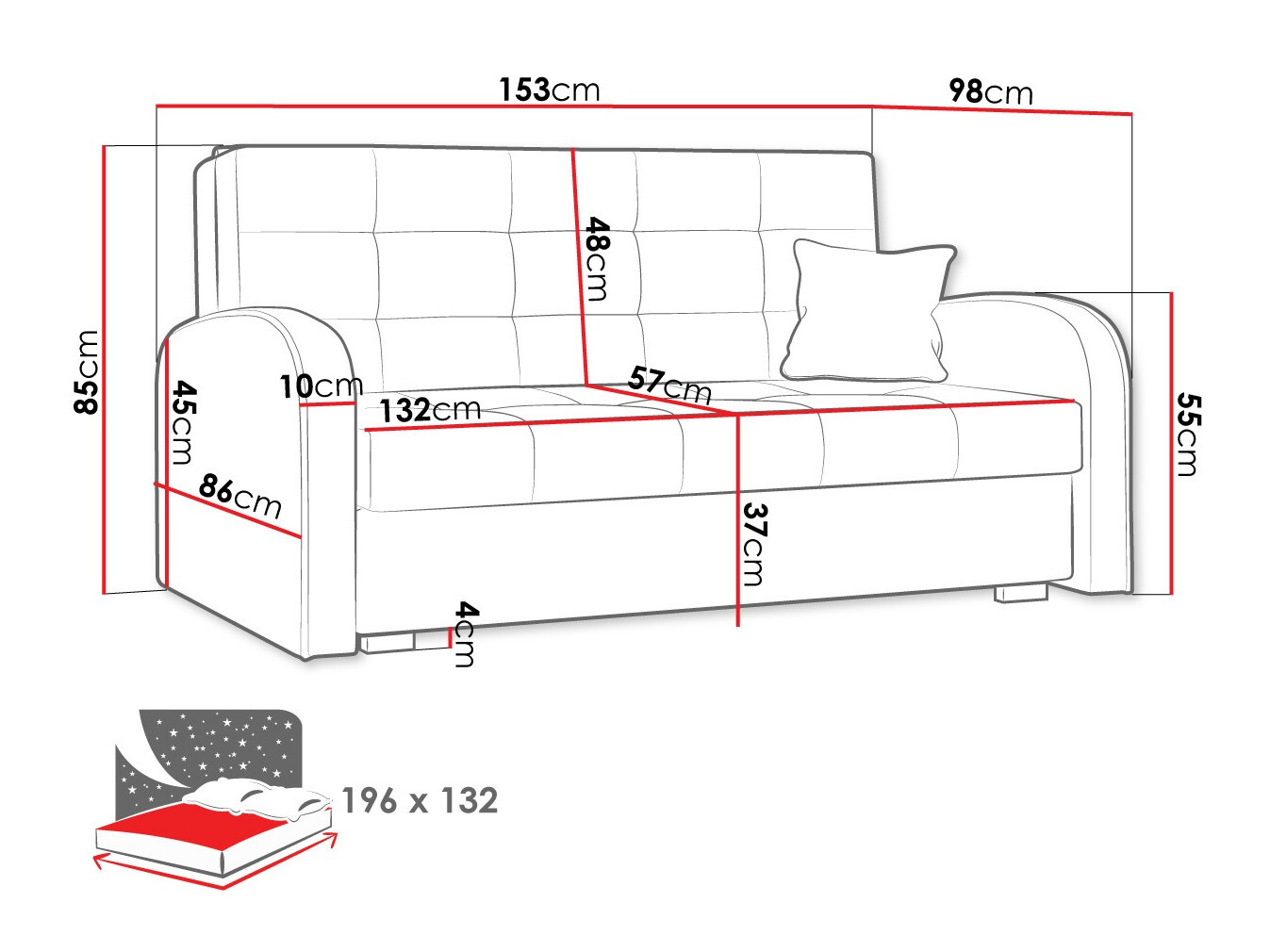 Sofá-cama Silona III (Kronos 19)