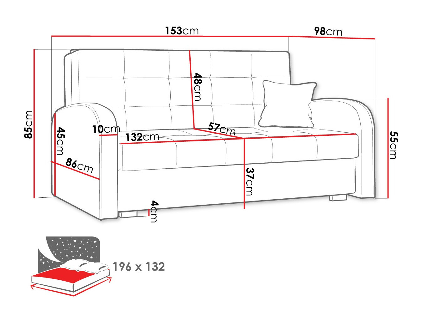 Sofá-cama Silona III (Kronos 22)