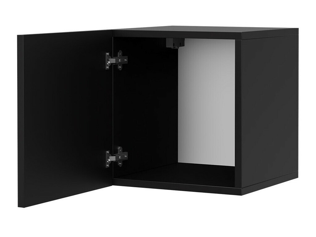 Armário de parede Tivdalu 124 (Preto + Preto brilhante)