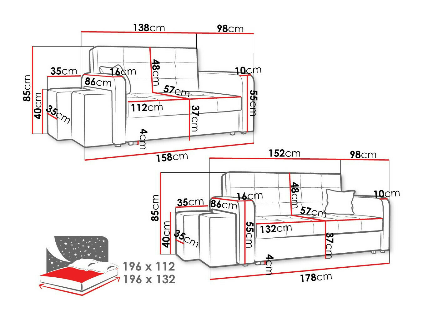 Conjunto de mobiliário com estofo Columbus 159 (Manila 18)