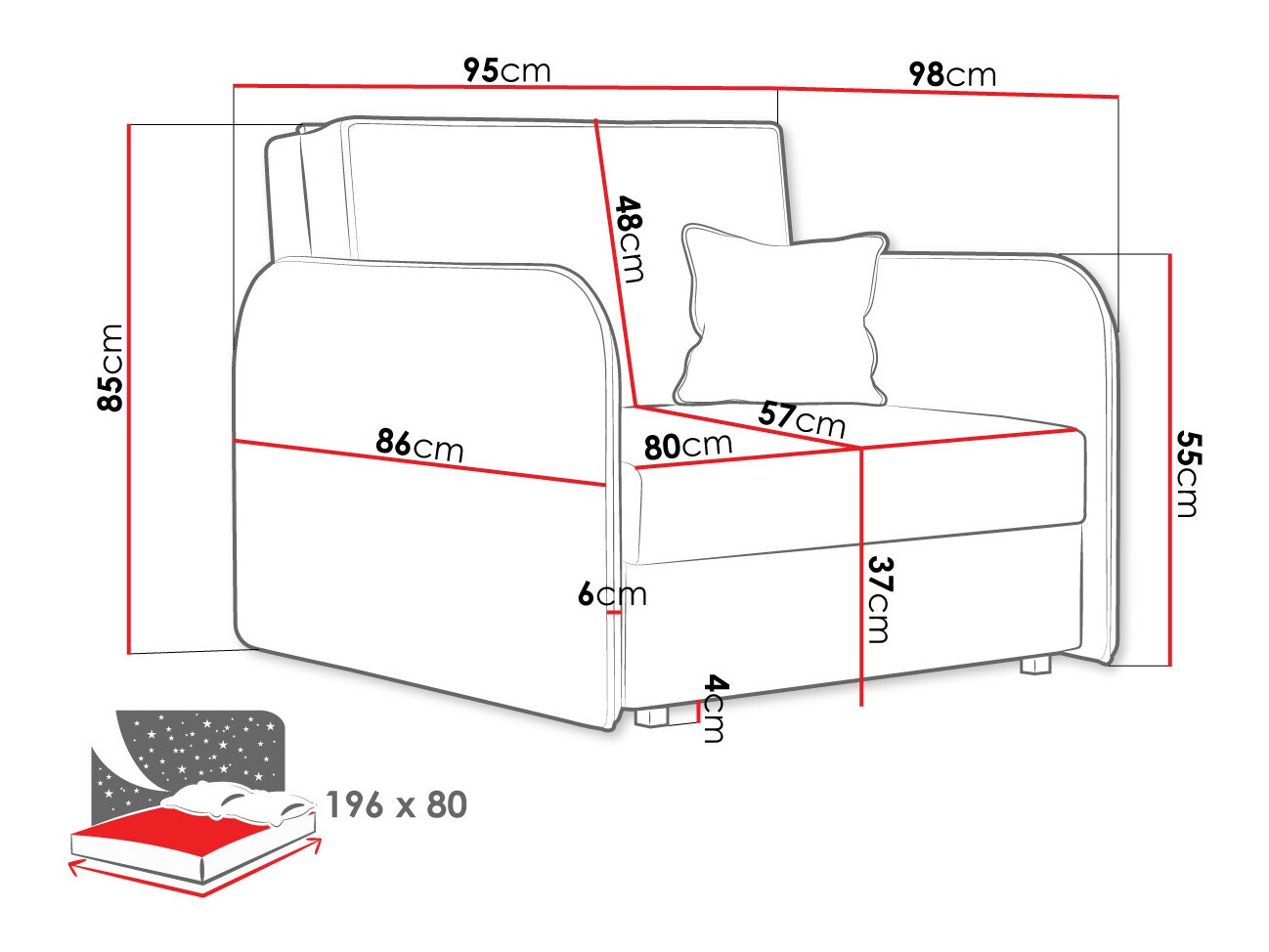 Poltrona Columbus 125 (Mono 241)
