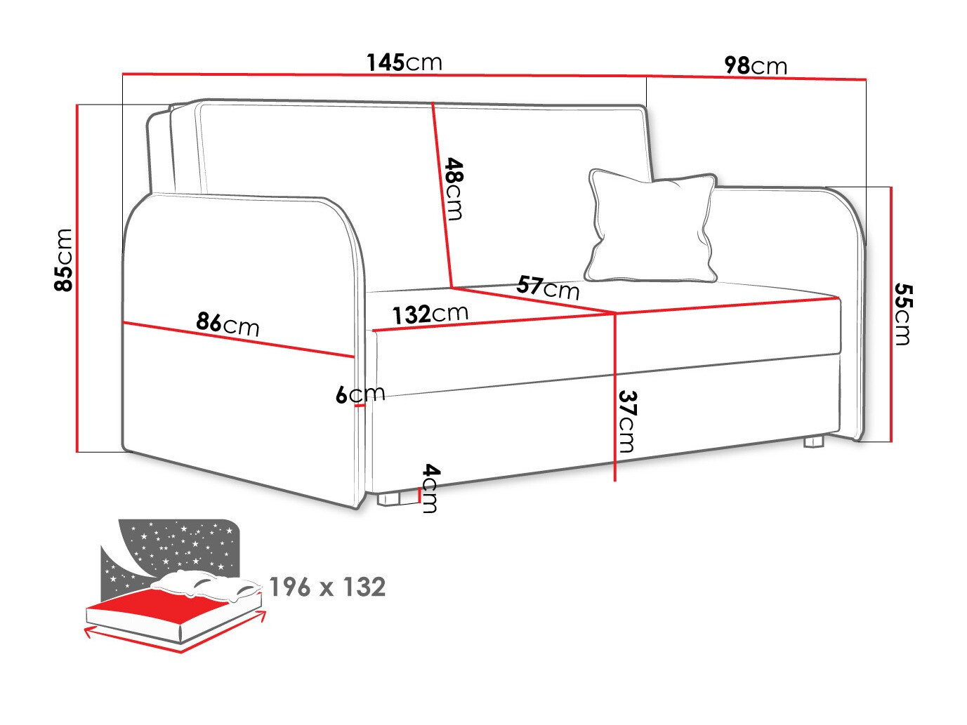 Sofá-cama Lirael III (Mono 244)