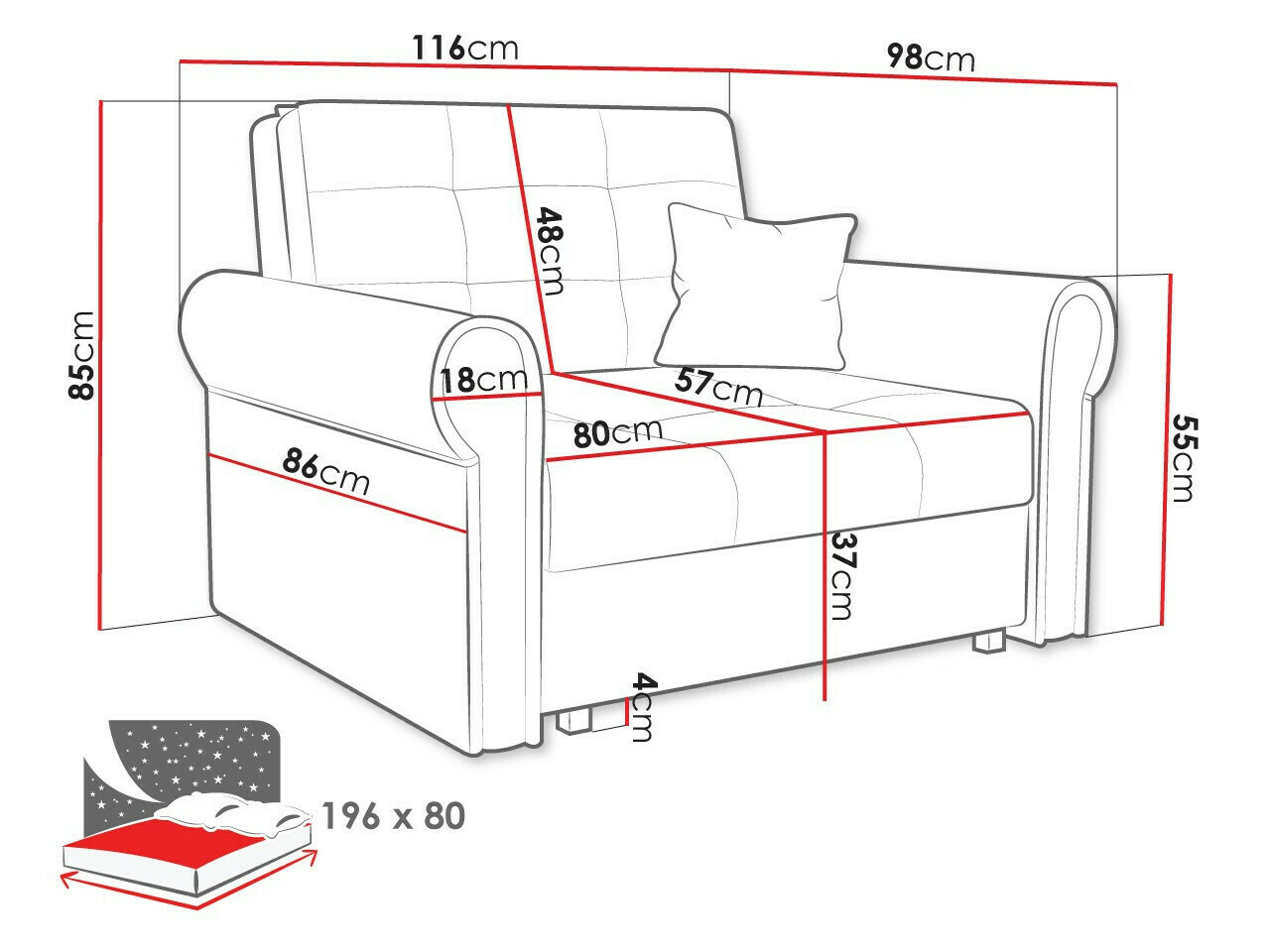 Poltrona Aquala I (Mono 232)