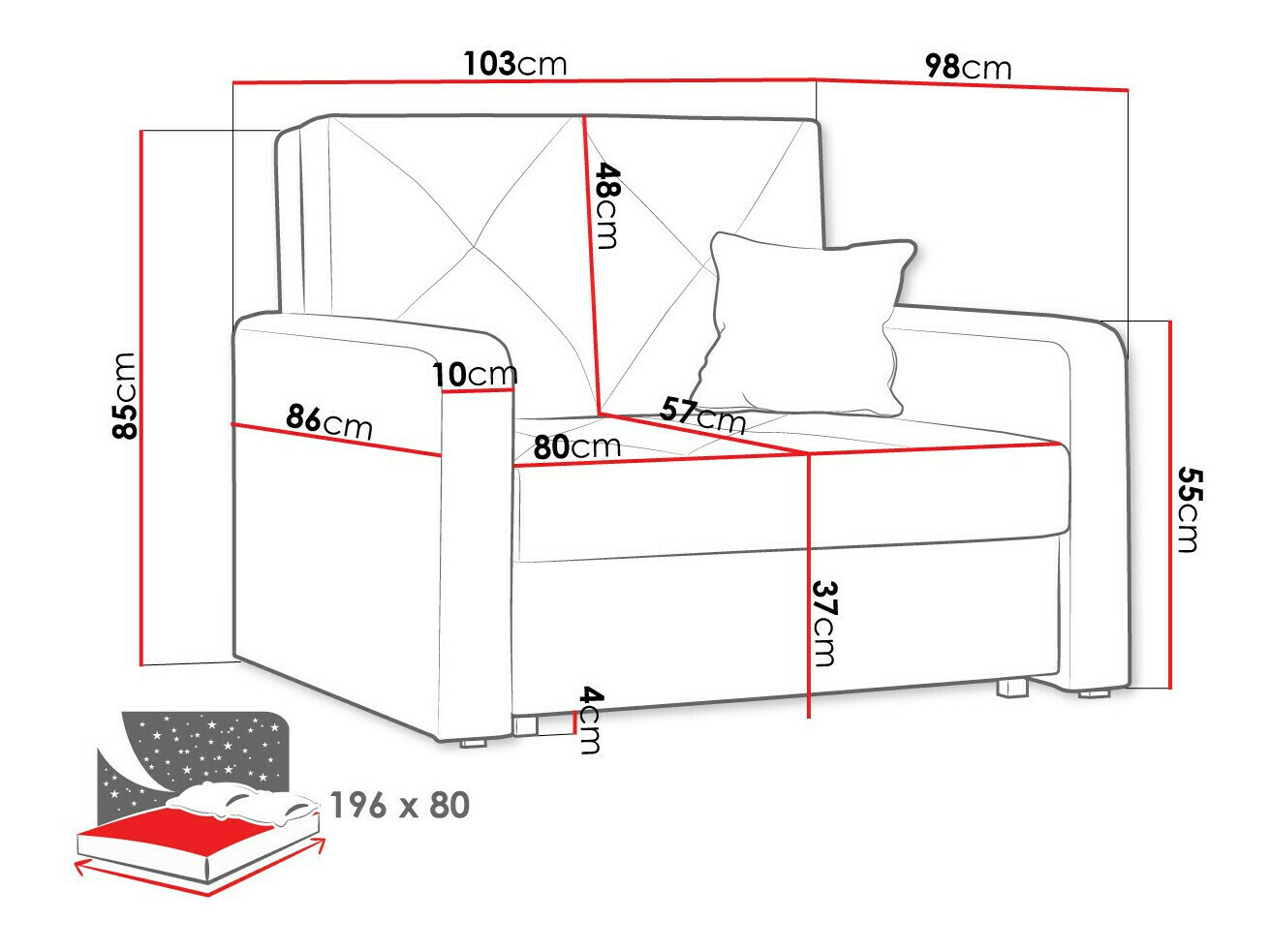 Poltrona Columbus 167 (Trinity 34)