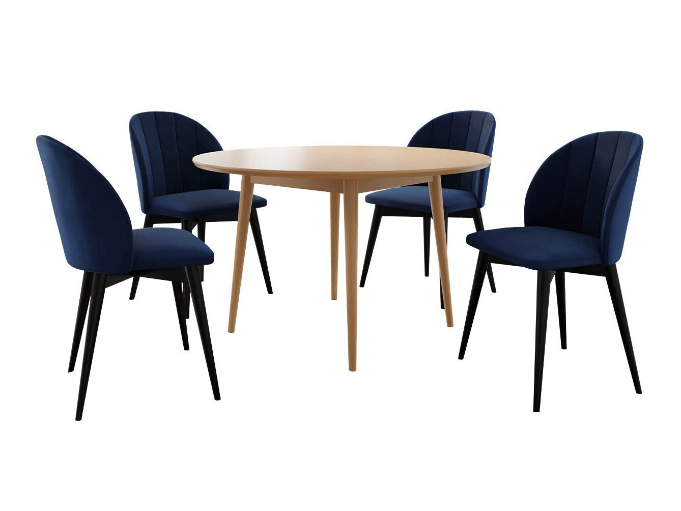 Conjunto para refeições Racine 127 (Preto + Magic Velvet 2216)