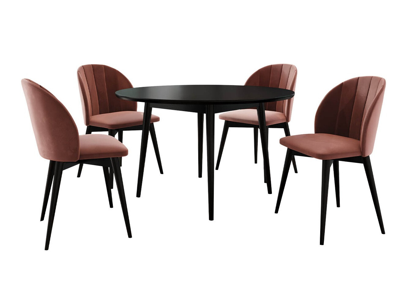 Conjunto para refeições Racine 127 (Preto + Magic Velvet 2258)