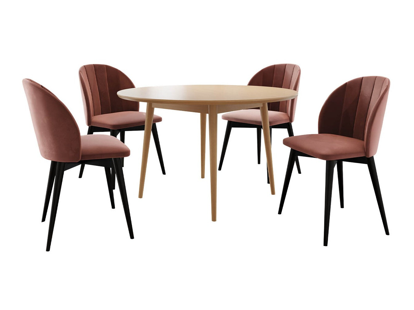 Conjunto para refeições Racine 127 (Preto + Magic Velvet 2258)