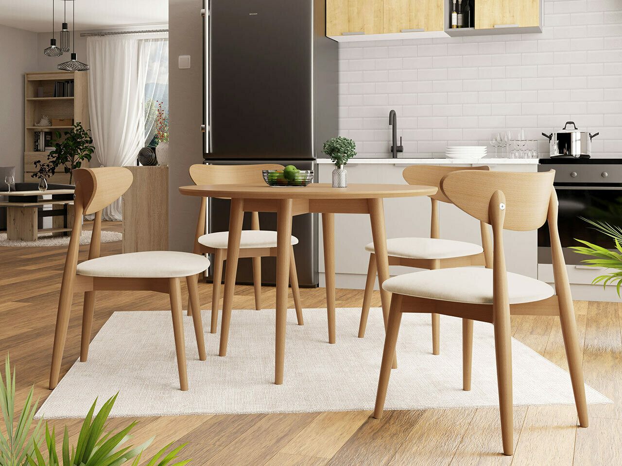 Conjunto para refeições Racine 124 (Castanho)