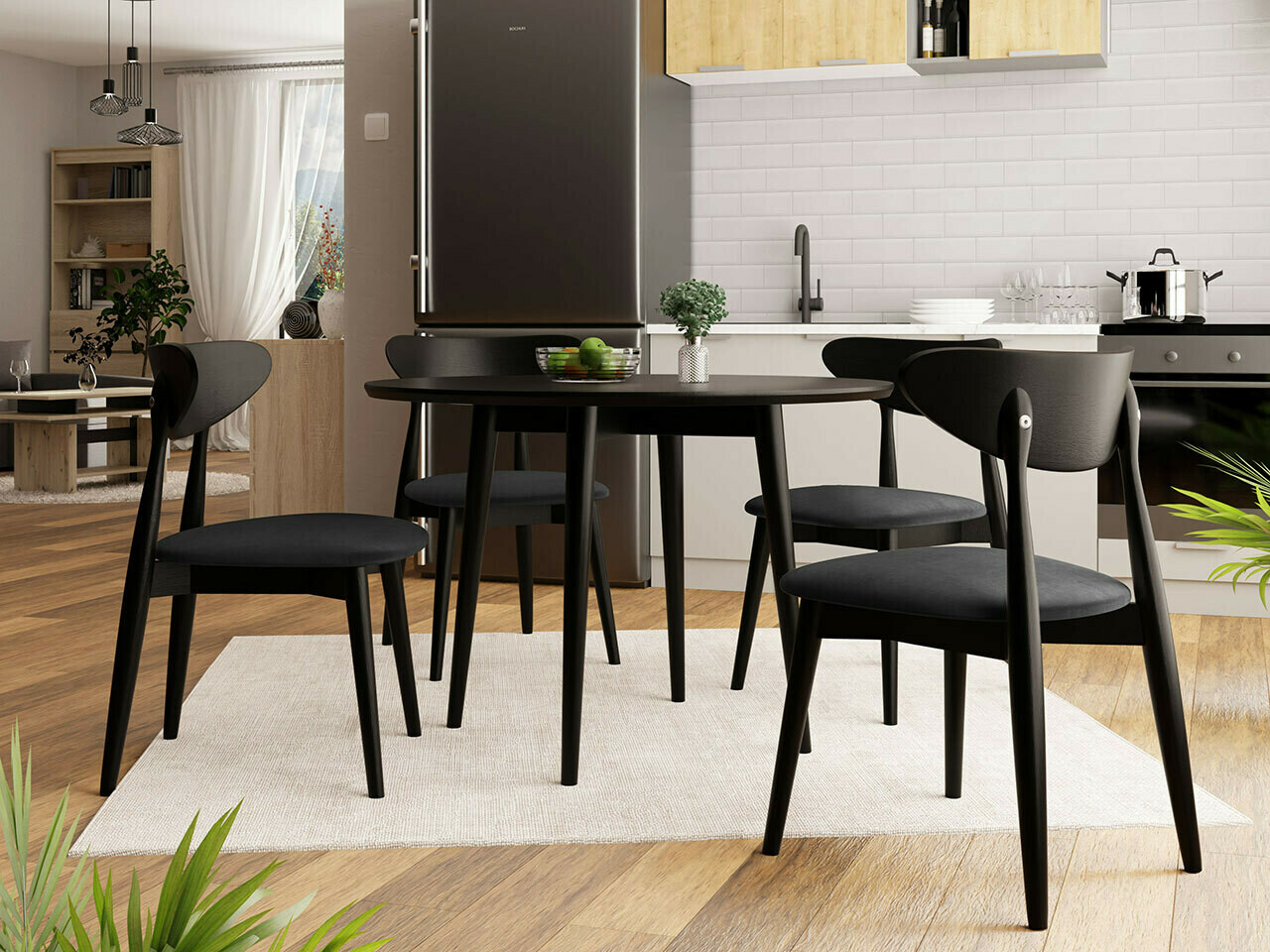 Conjunto para refeições Racine 124 (Preto)