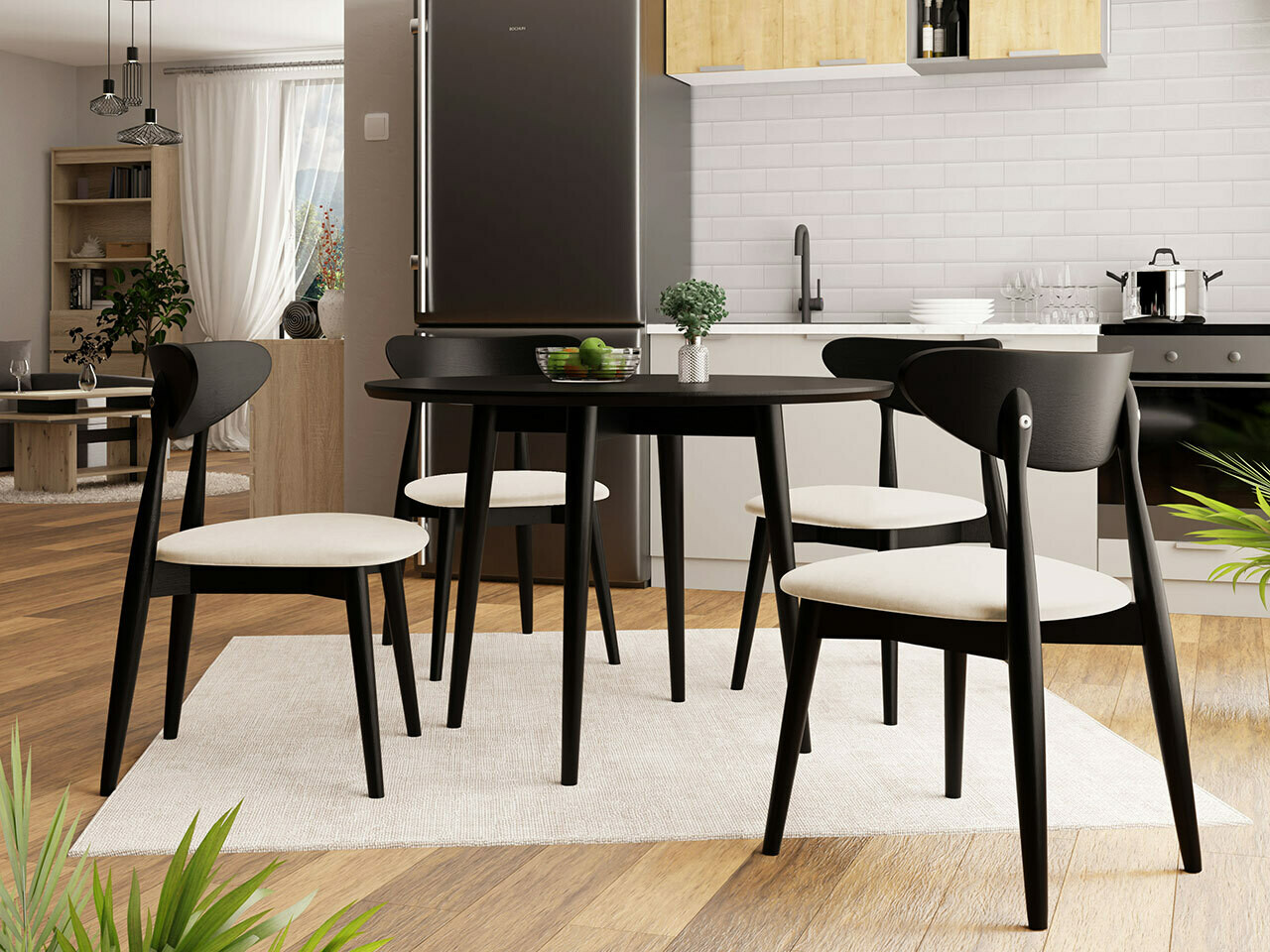 Conjunto para refeições Racine 124 (Preto)
