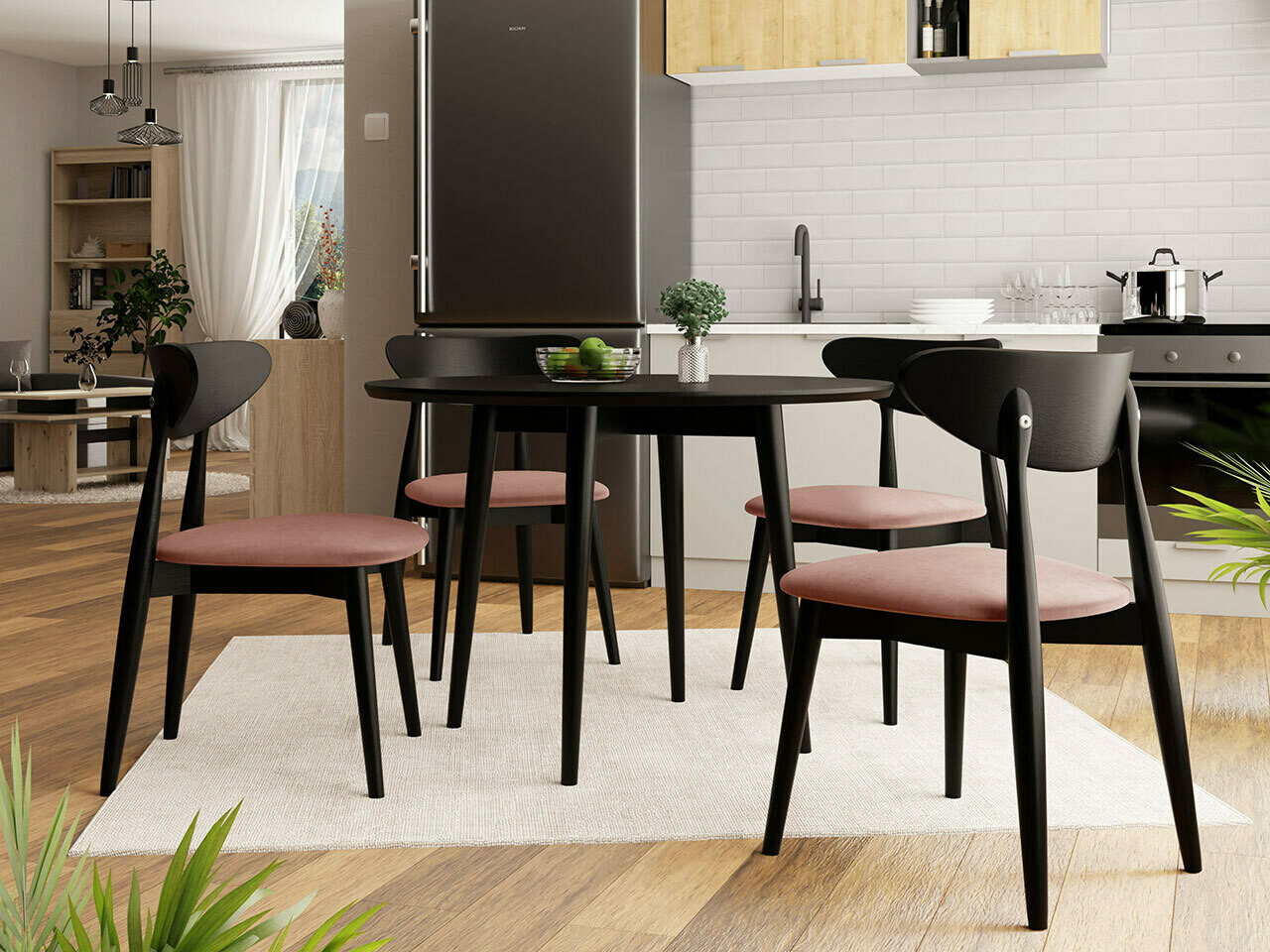 Conjunto para refeições Racine 124 (Preto)