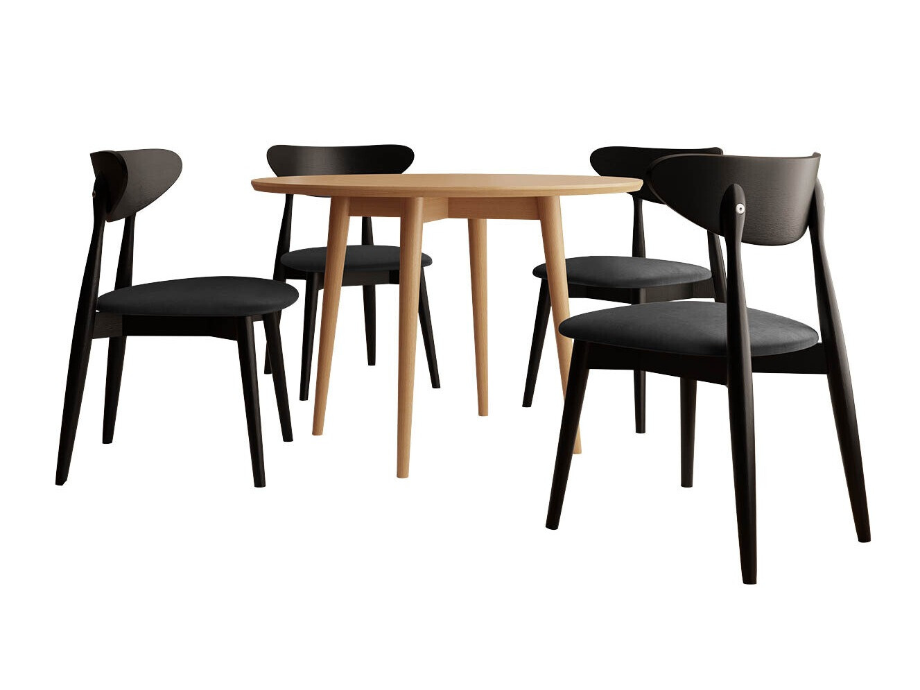 Conjunto para refeições Racine 124 (Preto)