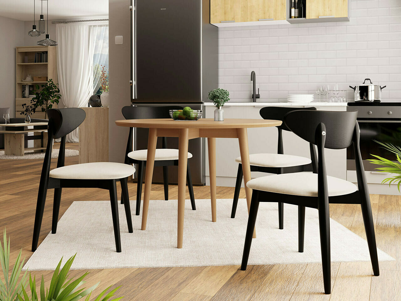 Conjunto para refeições Racine 124 (Preto)