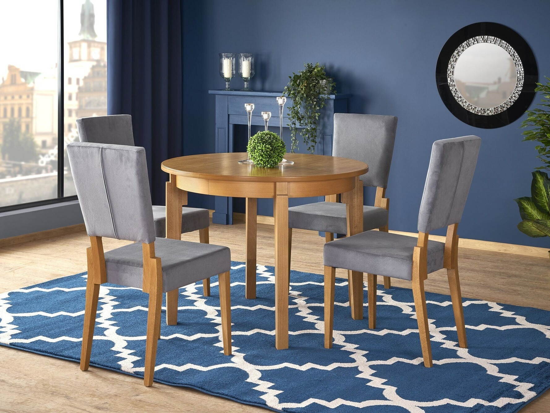 Cadeira Houston 537 (Carvalho de mel + Cinzento)