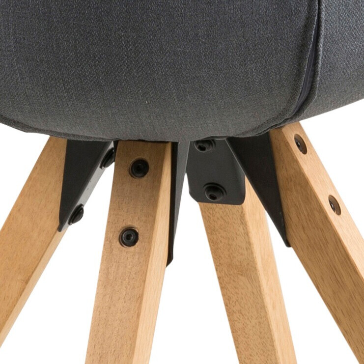 Cadeira Norsica 135 (Cinzento escuro + Castanho claro)